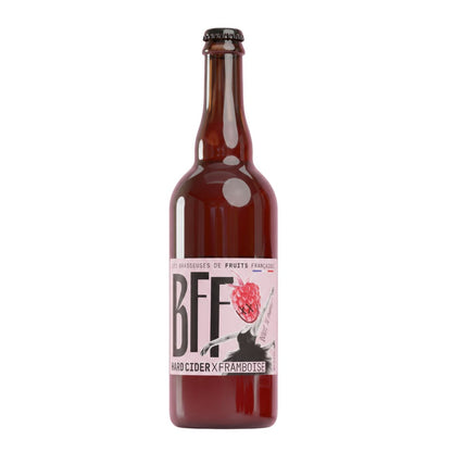 Bouteille BFF Framboise 75cL, hard cider français sans gluten, packshot